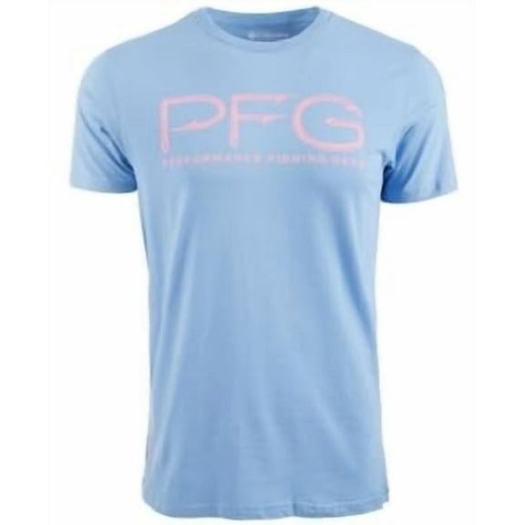 Columbia Men Regular fit Short Sleeve T-Shirt Shirt Small Blue Solid