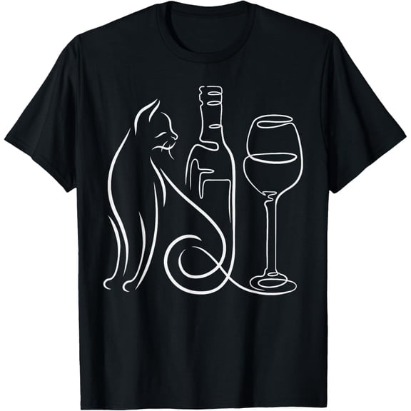 Cat with wine, wine lover, winemaker T-Shirt