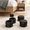 Black-3" Height 2" Actual Rise, variant on Black 5" Height 4" Actual Rise Heavy Duty Solid Wood Furniture Risers For Couches Desks and Beds