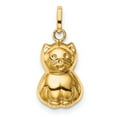 thumbnail image 4 of 14K Yellow Gold Satin & Polished 3D Cat Charm Pendant, 4 of 7