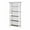 Shiplap Gray-Pure Wh, variant on Bowery Hill 5 Shelves Coastal Wood Tall Bookcase in Dark Gray