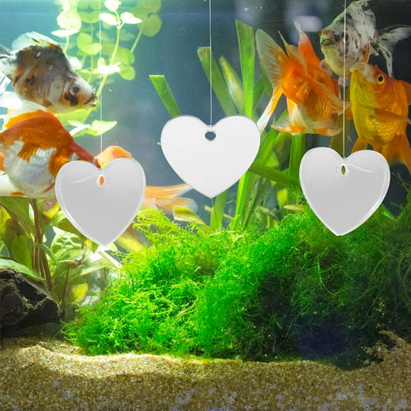 Phenofice 2Sets Transparent Betta Fish Mirror for Axolotls Fish Tank Decorations Small