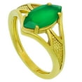 thumbnail image 3 of 18K Gold Over Brass Natural Green Onyx Ring s.7 Jewelry RM-1727 TGR1002_C_7, 3 of 6