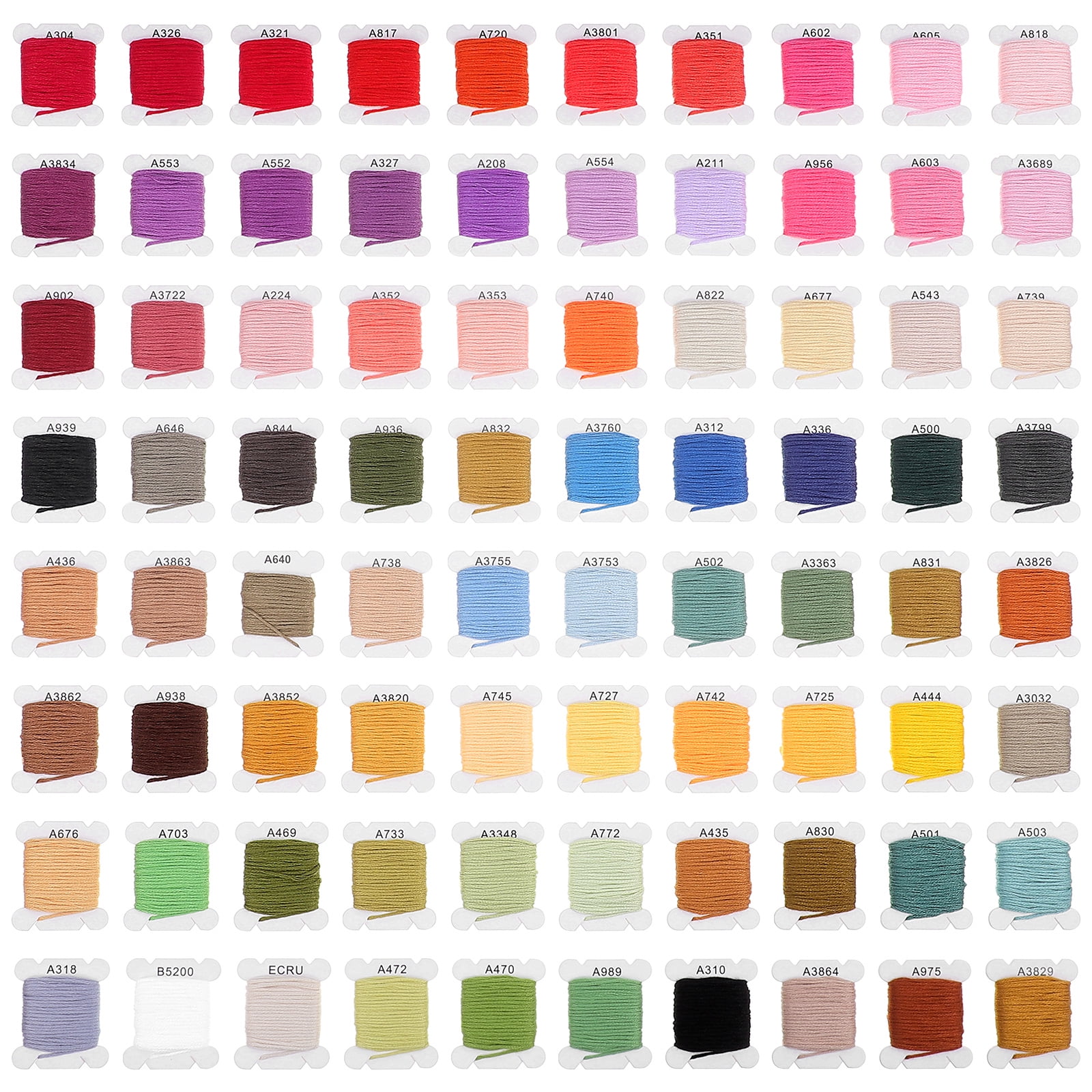 Toyandona Multi Color Embroidery Yarn for Household Sewing Suitable for Cotton Linen and Polyester Fabrics