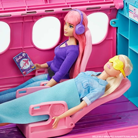 Barbie Dreamplane Airplane Playset with Puppy and Snack Cart, 15+ Accessories
