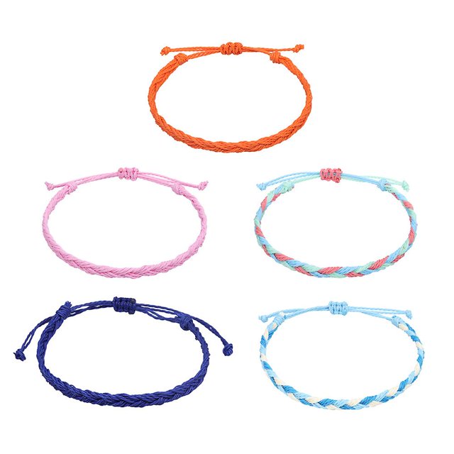 5 pulseras para mujeres tejidas, pulseras arcoíris, pulsera trenzada ajustable para mujer brand modelStyleType
