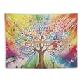 thumbnail image 5 of ONETECH  Tree Tapestry, Tree with Various Instruments Musical Notes Music Genres Typography Colorful Backdrop, Wide Wall Hanging for Bedroom Living Room Dorm, Yellow Red, 5 of 7