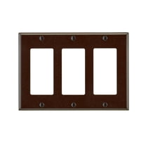 WALL PLATE DECRA 3GN BRN (Pack of 1)