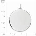 thumbnail image 2 of Collier Pendentif en Argent Sterling 925 Rhod Plaqué Gravable Rond avec Pendentif Charme Uni, 2 of 6