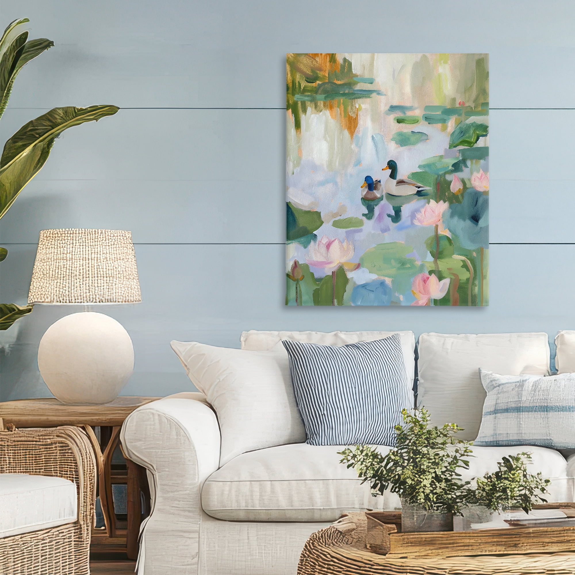 Stupell Industries Duck Pond During Tranquil Morning Canvas Wall Art, design by The Prints Vibe