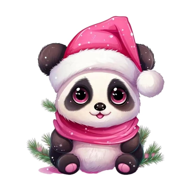 Pinky Pandae 2024 Christmas Acrylic Flat Pendant Doll Anmal Car Decoration Pendant