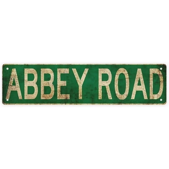 Tin Signs Abbey Road Street Signs Amusement Park Scenic Retro Road Signs Country Retro Metal Wall Man Cave 4x16 in Decorative Signs
