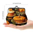 thumbnail image 2 of Thanksgiving Pie Premium Microfiber Coin Purse with Zinc Alloy Clasp | Stylish Card Wallet for Men and Women | Compact Size 4.3x4.7 in/11x12 cm | Black Color Option - Durable and Sleek Design, 2 of 7