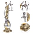 thumbnail image 3 of Statue de Déesse de la Justice Style Art Classique Sculpture Décorative en Résine Idée pour Bureau à Domicile, 3 of 9