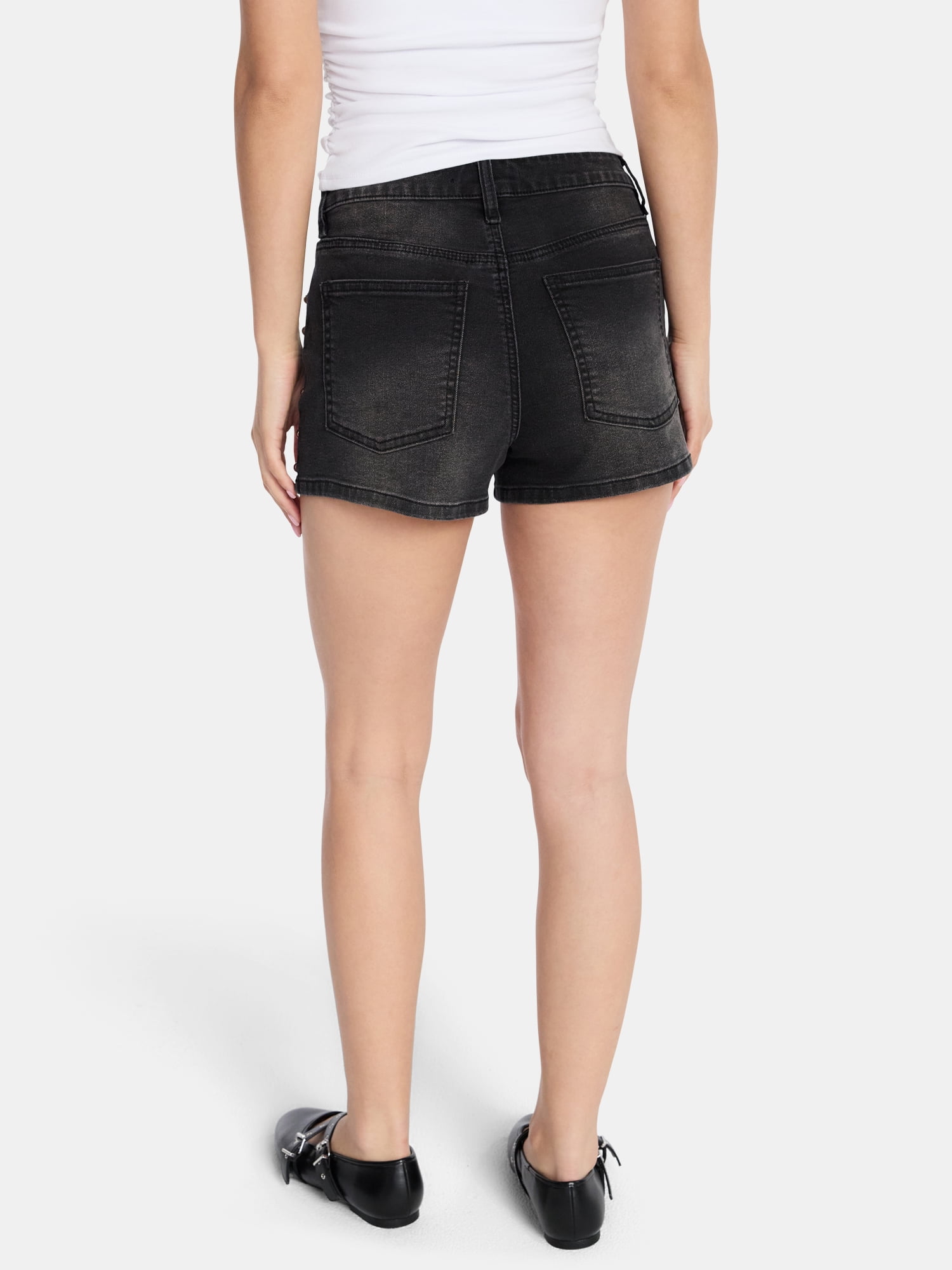 Madden NYC Women’s Studded Denim Shorts, Sizes 00-18