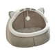 thumbnail image 3 of Bonita cama de felpa para gatos, perros pequeños, cama para mascotas, semicerrada, cálida, para dormir en interiores, casa para mascotas, refugio para M, 3 of 8