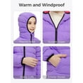 thumbnail image 6 of Wantdo Girl's Winter Coat Light Winter Coat Packable Puffer Jacket Purple 14/16, 6 of 7