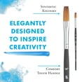 thumbnail image 3 of Princeton Brush Elite Synthetic Kolinsky Sable Watercolor Brush, Stroke, 1/4 in, 3 of 7