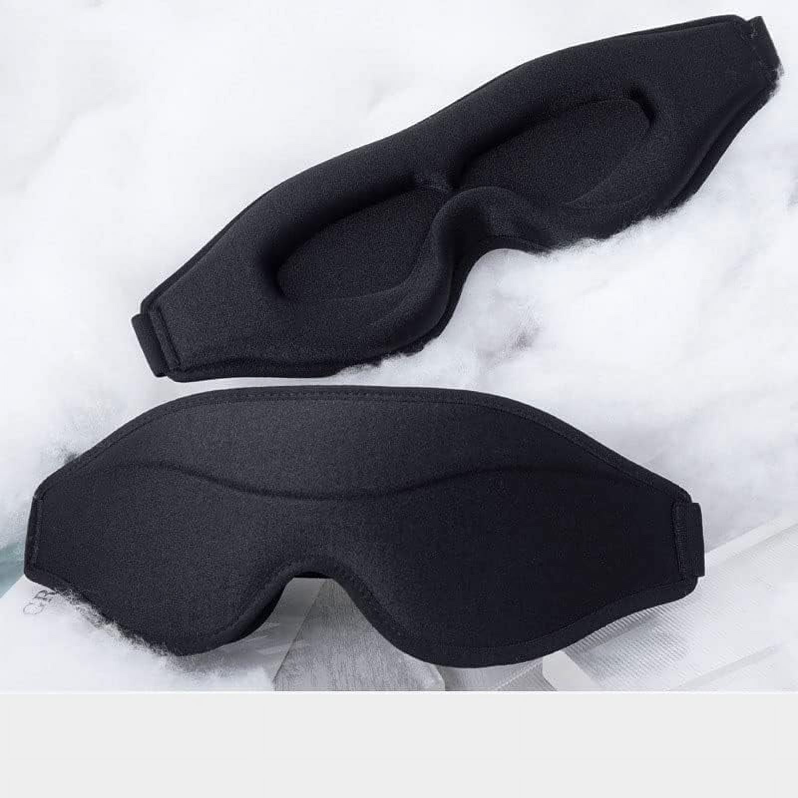 2 Pcs 3D Sleep Masks - Contoured Cup Eye Masks for Side Sleepers, Light Blocking for Men and Women - Perfect for Travel, Office Nap, Fits Most People