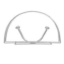 FENGGUIQU Kitchen Tissue Holder Half Round Standing Design Silver 1Set