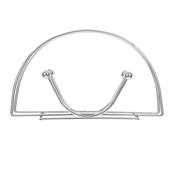 FENGGUIQU Kitchen Tissue Holder Half Round Standing Design Silver 1Set