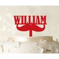 thumbnail image 1 of Custom Name Cake Topper Personalized Red Cake Topper Color Option Available 5-7 Inches Wide, 1 of 1