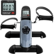Mini Exercise Bike, himaly Under Desk Bike Pedal Exerciser Portable Foot Cycle Arm & Leg Peddler Machine with LCD Screen Displays
