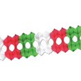 thumbnail image 2 of Beistle Club Pack of 12 Red White and Green Tissue Garland Party Decoration 12', 2 of 4