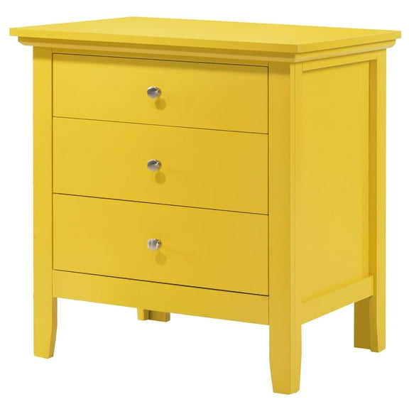 Glory Furniture Hammond Night Stand in Yellow Color
