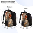 thumbnail image 2 of Honeii Black Cat in Wildflowers Print Canvas Backpack for School & Outdoor,Laptop Excursion Backpack,Notebook School Bookbag For Men Women,for Work, Travel, and Everyday Use-Medium, 2 of 5