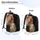 thumbnail image 2 of Disketp Black Cat in Wildflowers Mochila de Lona Estampada, Mochila Escolar de Viaje Ligera para Estudiantes y Portátil-Medium, 2 of 5