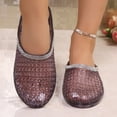 thumbnail image 6 of longantii Women's Jelly Slide Sandals Closed Square Toe Jelly Mule Sandals for Women Slip On Clear Mesh Mules Beach Slipper Shoes Textured Sole Water Shoes, 6 of 8