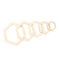 thumbnail image 3 of 205Pcs Hexagonal Wooden Cutouts 5 Sizes Light Durable Odourless Blank Wood Pieces for Decoration DIY Craft, 3 of 3
