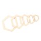 thumbnail image 3 of 205Pcs Hexagonal Wooden Cutouts 5 Sizes Light Durable Odourless Blank Wood Pieces for Decoration DIY Craft, 3 of 3