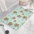 thumbnail image 3 of Green Highland Cow Flower Flannel Non Slip Door Rugs,Washable Door Mats Indoor,Decorative Door Mats,Dirt-Resistant and Absorbent Doormat for Entrance,Bedroom,Kitchen,Bathroom,31.5"x17", 3 of 4