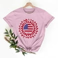 thumbnail image 2 of Sexlip Womens Swimsuit Set Circular Flag Print Cover Up Design Crew Neck Short Sleeve Flowy Silhouette Quick Dry Fabric for Beach Outings Pink L, 2 of 6