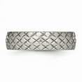 thumbnail image 3 of Grey Titanium Ring Band Wedding Polished Textured, 3 of 6