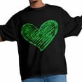 thumbnail image 4 of Camisetas informales de manga corta con trébol de corazón verde para hombre, camisetas gráficas, 4 of 8