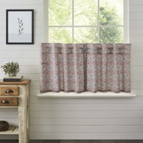 VHC Brands Kaila Country Cottage Vintage Floral Kitchen Curtain Tier Set of 2 24Lx36W