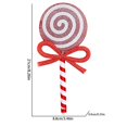 thumbnail image 3 of Clearance Under $1 Christmas Lollipop Ornament, Glitter Candy Hanging Decor, 1PC, 21x8.8cm, Xmas Tree Pendant, Red (A), 3 of 5