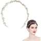 thumbnail image 1 of Diadema nupcial KAIYANG con hojas y flores Cristales y perlas Dorado 37,5 cm, 1 of 5