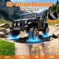 thumbnail image 4 of Sunnyfree 24 Volt Ride on Toys, 4WD 800W Power Car Wheel with Remote, 24V Ride ons with 2 Seater, Electric Car for Kids with Bluetooth, LED Lights, Seat Belt & Lockable Doors, 3-8, Black, 4 of 13
