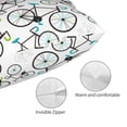 thumbnail image 3 of Yiaed Bicycle Print Brushed Microfiber Envelope Pillowcases, Standard,Envelope Closure Pillow Cases(No pillow core)-20"x30", 3 of 6