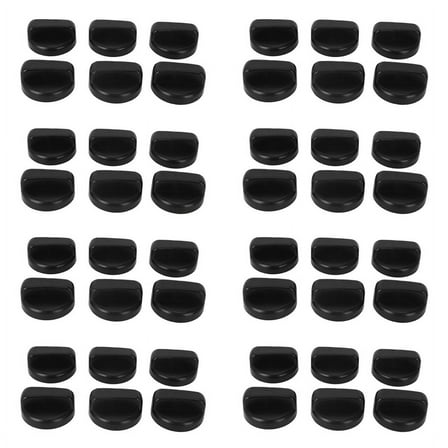 48 PCS Kitchen Black Plastic Gas Stove Cooker Control Knobs