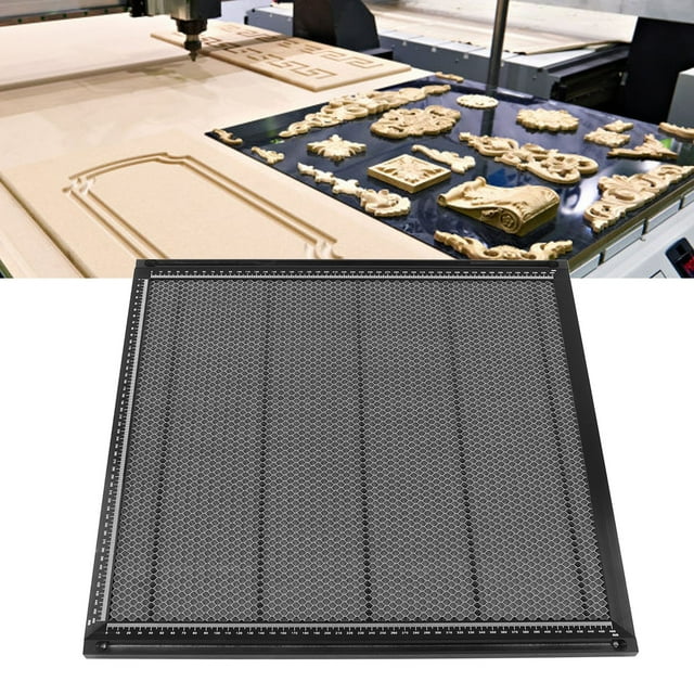 Plataforma De Corte Con Láser, Disipación De Calor Rápido Tabla De Trabajo De Láser Manuía De Trabajo Fino De aleación De Aluminio Negro Con 2 Clips Largos Para Grabar