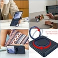 thumbnail image 6 of Allytech Case Compatible with Samsung Galaxy Z Flip 7, Suppport Wireless Charging, with 360° Rotatable Ring Kickstand, Ultra Thin Lightweight Shockproof & Anti-Scratch Hard PC Back Case, Darkblue, 6 of 6