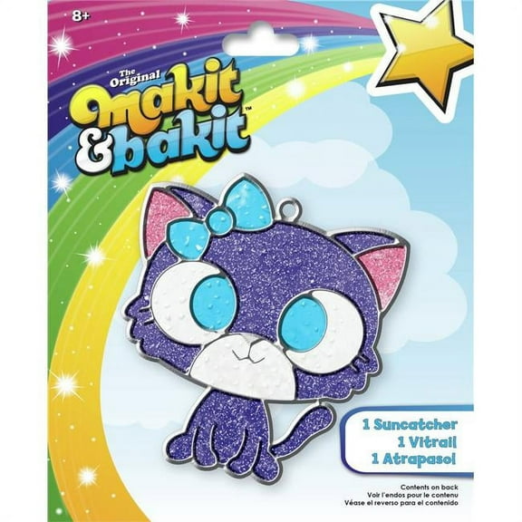 Makit Bakit Suncatcher Craft Kit - Kitten, Girls Ages 8 and Up