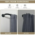 thumbnail image 3 of Room Darkening Curtain Rods for Windows, 28 to 116 Inches Splicing Construction Drapery Rod, 1" Adjustable Blackout Wrap Around Curved Curtains Rod, Wall Mounted Ceiling Mounted, Matte Black, 3 of 7