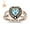 SS925/Rose Gold Plated, variant on USA Mementos Custom Women's Class Rings Sterling Silver for High School & College Graduation-Heart