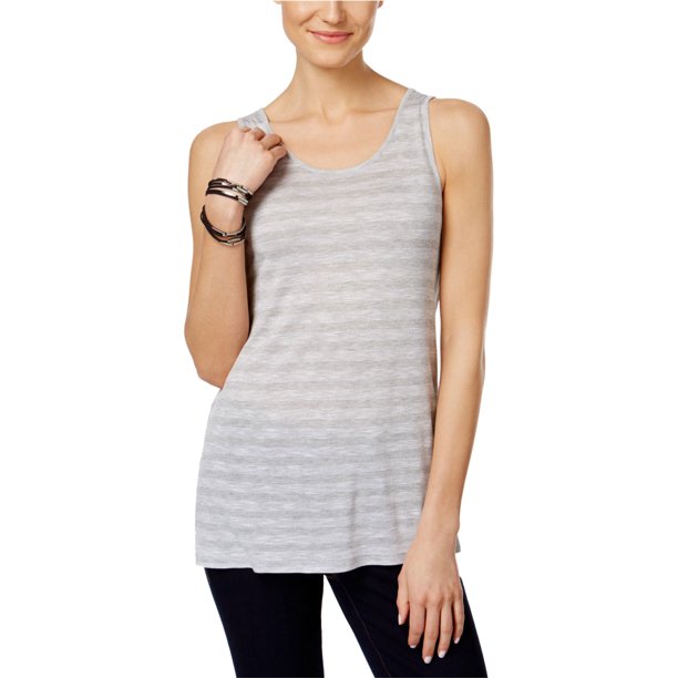 GH Bass & Co. Camiseta de tirantes jaspeada para mujer, gris, extragrande G.H. Bass & Co. Camiseta sin mangas